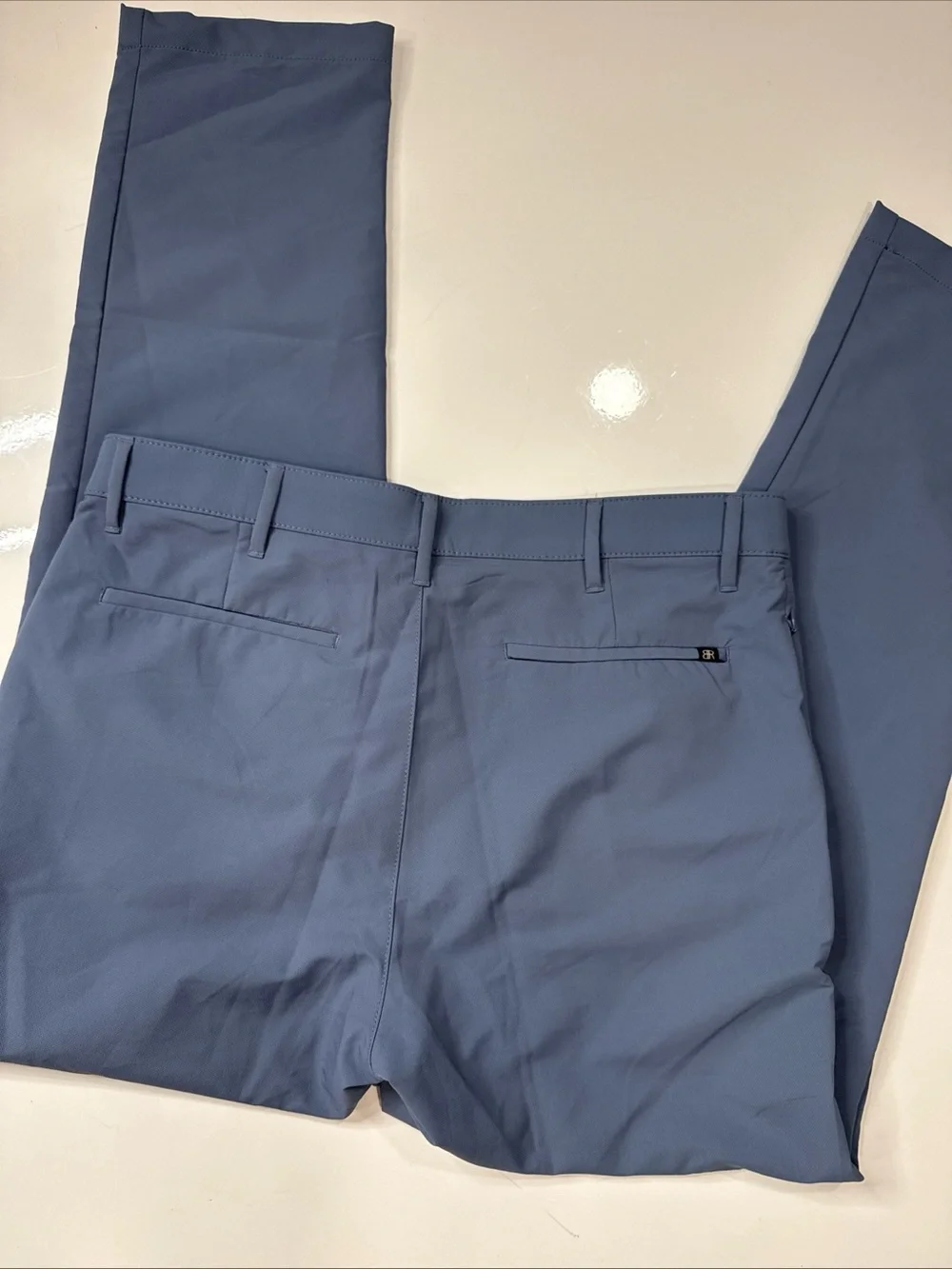 Banana Republic Mens Flat Front Performance Pants Blue 34x32 A040826